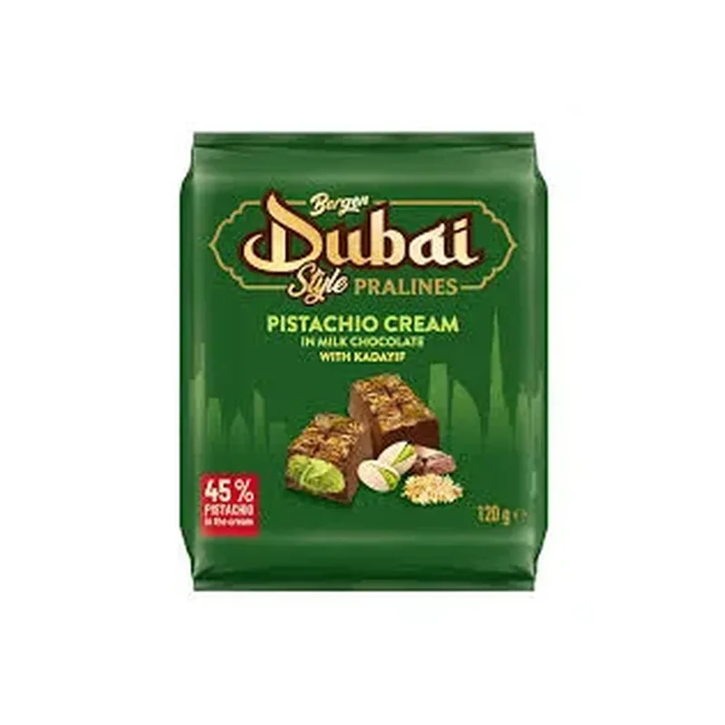 DUBAI STYLE PRALINES PISTACHE & KADAYIF 120G