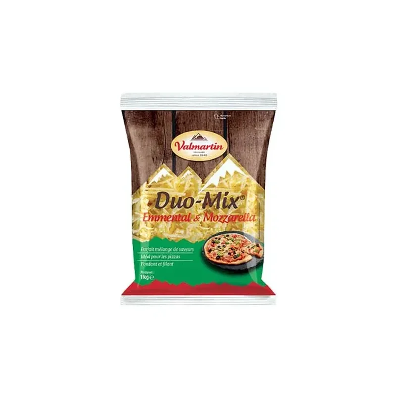 DUOMIX VALMARTIN EMMENTAL-MOZZA RAPE 1KG
