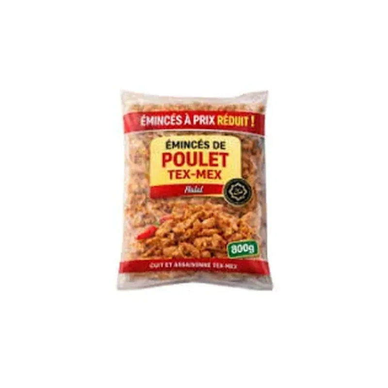 EMINCE FILET POULET TEX MEX AVS 800G