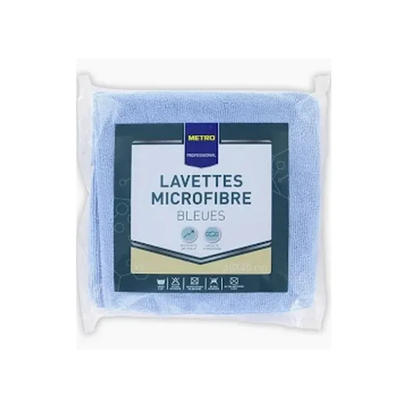 LAVETTES MICROFIBRES BLEUS 35x38CM x10