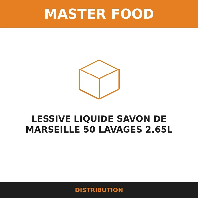LESSIVE LIQUIDE SAVON DE MARSEILLE 50 LAVAGES 2.65L