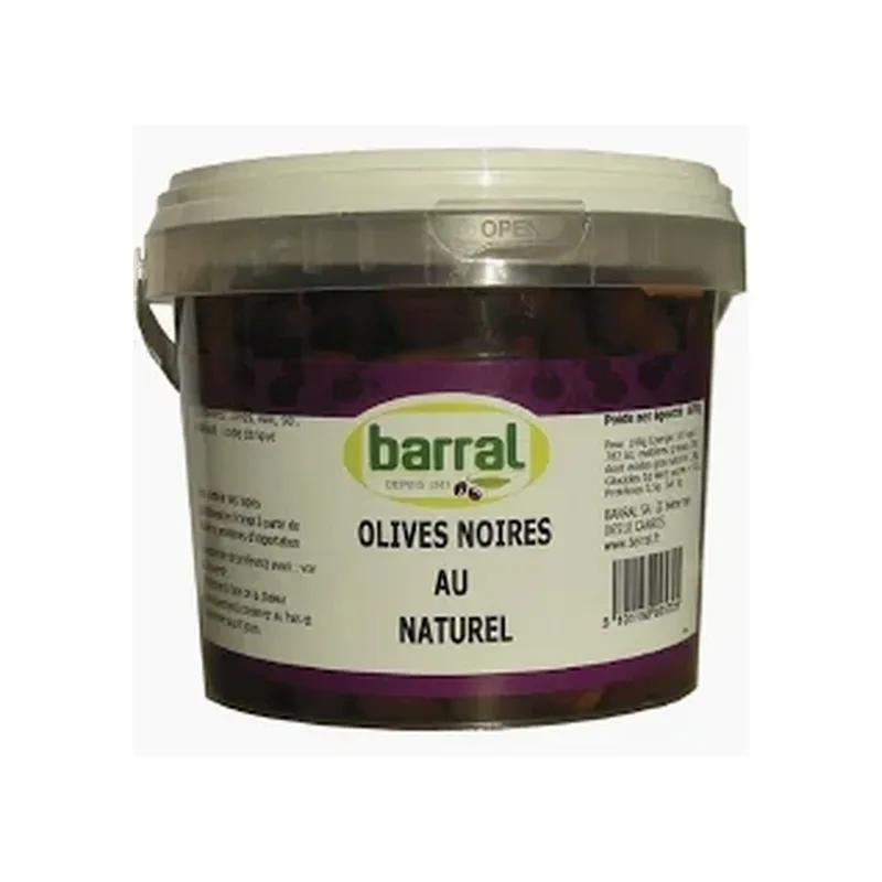 OLIVE NOIRE AU NATUREL BARRAL SEAU 5KG