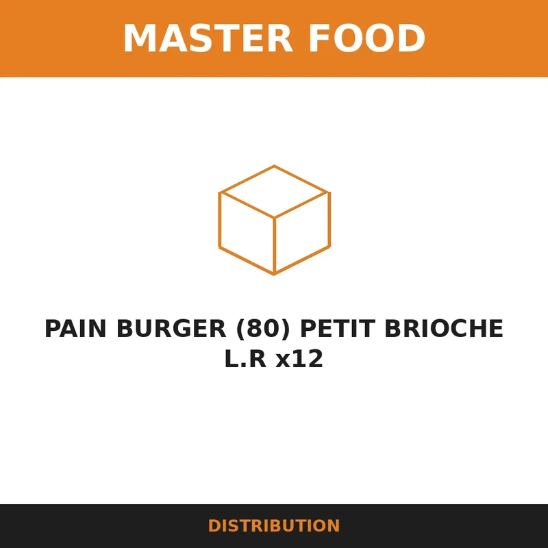 PAIN BURGER (80) PETIT BRIOCHE L.R x12