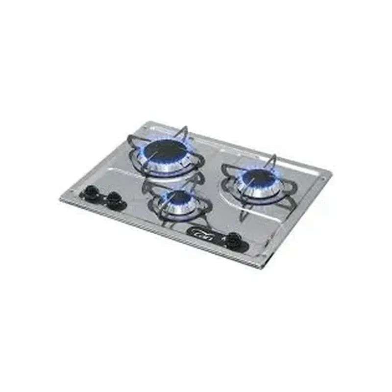 PLAQUE DE CUISSON CHROME A GAZ TROIS FEUX 990X540X220
