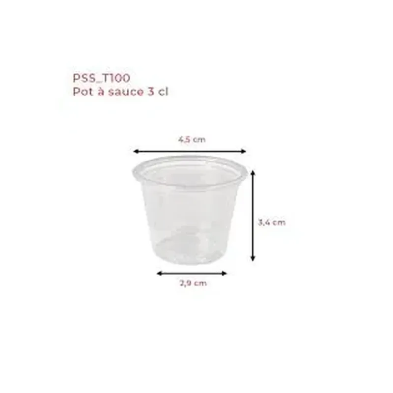 POT SAUCE TRANSLUCIDE 3CL x100