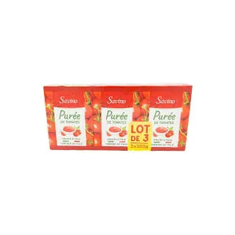 PUREE DE TOMATE SAVINO 3X200G