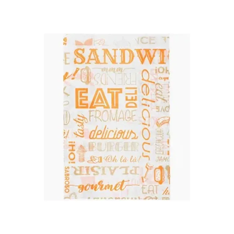 SACHET FRITE PETIT "PAROLES" ORANGE 12X9CM x1000